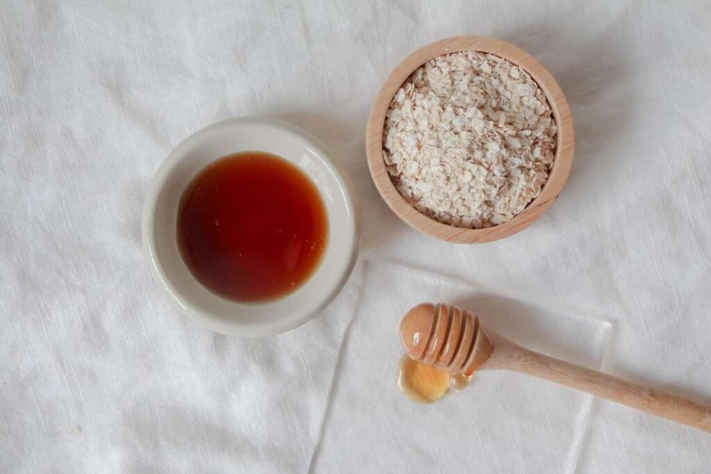 Mascarilla casera de avena